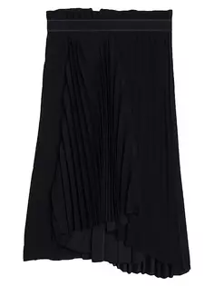 Необычная плиссированная юбка Balenciaga, черный