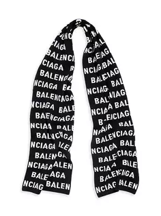 Bal Горизонтальный шарф по всей длине Balenciaga, черный