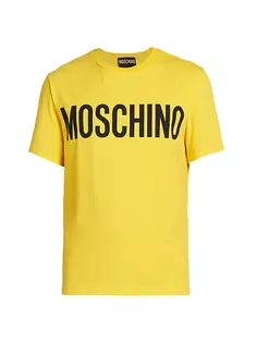 Футболка с круглым вырезом и логотипом Institutional Moschino, желтый