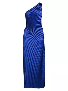 Платье макси Solie со складками и вырезами Delfi, цвет cobalt