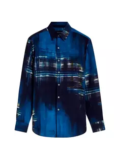 Рубашка с длинными рукавами Julian Bugatchi, темно-синий