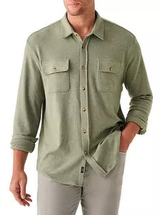 Легендарная рубашка-свитер Faherty Brand, цвет meadow sage twill