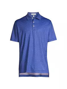 Рубашка-поло с геометрическим узором Crown Sport Avon Peter Millar, темно-синий