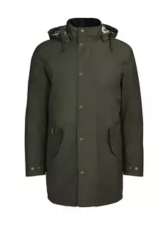 Пальто Челси с капюшоном Barbour, цвет olive forest mist