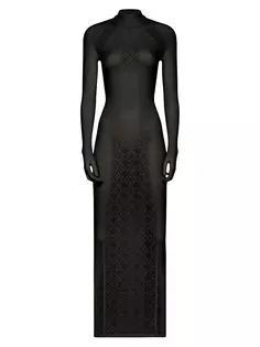 Полупрозрачное платье с логотипом SIMKHAI x Wolford Wolford, черный