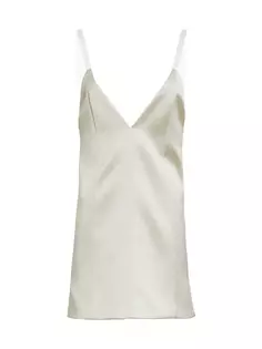 Мини-платье-комбинация Bab из смесовой шерсти Khaite, цвет nimbus