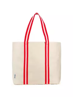 Холщовая пляжная сумка-тоут Hamptons Ame &amp; Lulu, цвет cherry