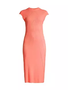 Вязаное платье миди Body-Con Undra Celeste, персиковый