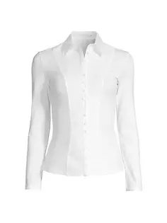 Блузка Clodie со складками из джерси Anne Fontaine, белый