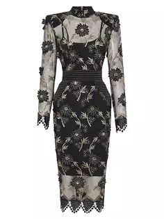 Платье миди с кружевной вышивкой She&apos;s Famous Now Zhivago, черный