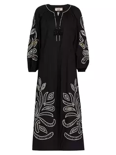 Платье макси Kali с вышивкой Figue, черный