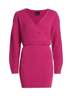 Мини-платье-свитер Fawna в рубчик Line &amp; Dot, пурпурный