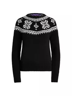Кашемировый свитер «Снежинка» Ralph Lauren Collection, черный