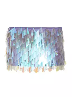 Мини-юбка с вышивкой пайетками The Attico, цвет opalescent