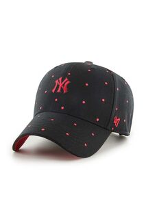 Хлопковая кепка MLB New York Yankees 47brand, черный