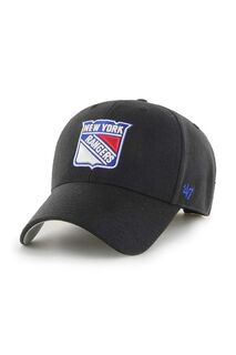 Хлопковая бейсболка NHL New York Rangers 47brand, черный