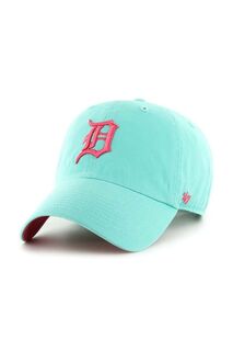 Хлопковая бейсболка MLB Detroit Tigers 47brand, бирюзовый