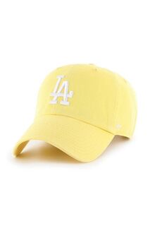 Хлопковая бейсболка MLB Los Angeles Dodgers 47brand, желтый