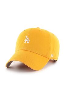 Хлопковая бейсболка MLB Los Angeles Dodgers 47brand, желтый
