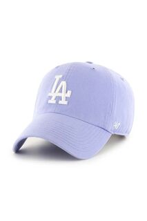 Хлопковая бейсболка MLB Los Angeles Dodgers 47brand, фиолетовый