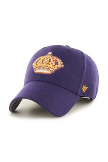 Бейсболка NHL Los Angeles Kings из смесовой шерсти 47brand, фиолетовый