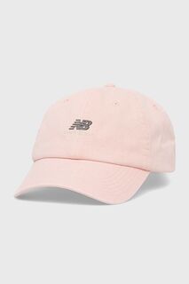 Хлопковая шапка LAH01003PIE New Balance, розовый