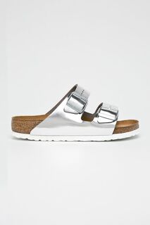 Биркенсток — шлепанцы «Аризона» Birkenstock, серебро