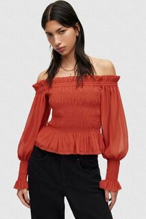 Блузка LARA TOP AllSaints, красный