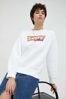 Толстовка из хлопка Levi&apos;s, белый Levis