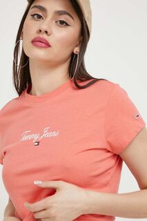 Футболка Томми Джинс Tommy Jeans, оранжевый