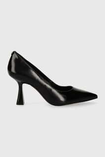 Кожаные туфли на каблуке Clara MICHAEL Michael Kors, черный
