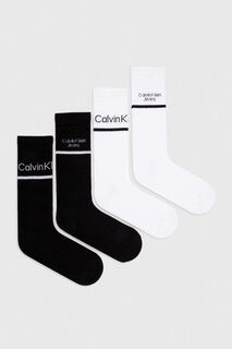 Носки , 4 пары носков Calvin Klein Jeans, черный