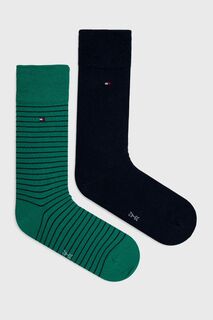 Носки (2 пары) Tommy Hilfiger, зеленый