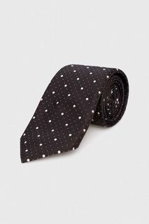 Шелковый галстук BOSS Boss, коричневый