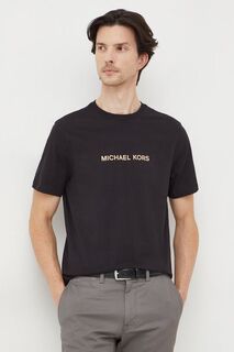 Хлопковая футболка Michael Kors, черный