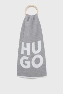 Шерстяной шарф HUGO Hugo, серый