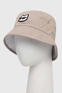 Хлопковая шляпа Карла Лагерфельда Karl Lagerfeld, бежевый
