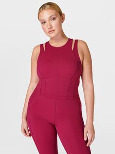 Майка для тренировок Power Contour Sweaty Betty, вамп красный