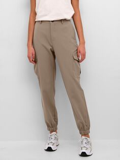 Укороченные брюки карго Emma с эластичными манжетами KAFFE, коричневый