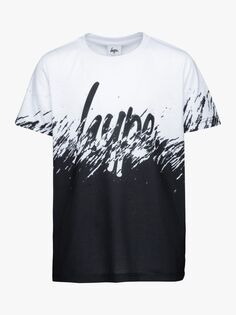 Детская футболка с моно-сплитом Hype, черно-белый