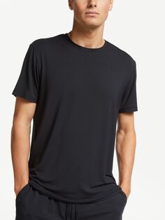 Ультрамягкая футболка из модала с круглым вырезом John Lewis, черный
