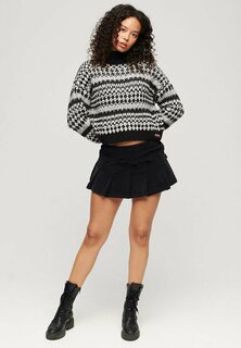 Свитшот Superdry ROLL NECK CROP, черный