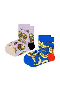 Детские носки Happy Socks Kids Lunchtime 2 пары, мультиколор