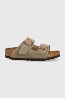 Детские замшевые тапочки Birkenstock, бежевый