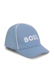 Детская хлопковая шапка BOSS, синий