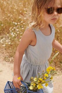 Детское платье Liewood из хлопка, бежевый