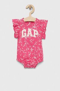 Хлопковое детское боди GAP, розовый