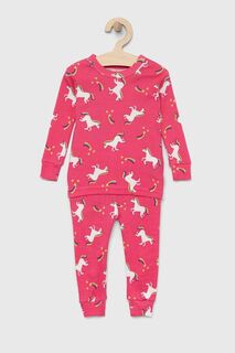 Детская хлопковая пижама GAP, розовый