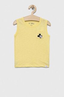 Детская хлопковая футболка GAP x Disney, желтый