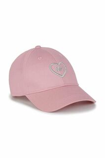 Детская хлопковая шапка Michael Kors, розовый